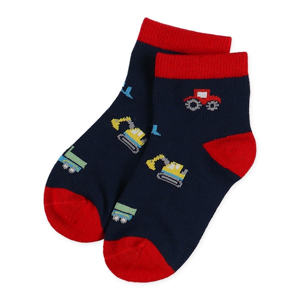 3足組キッズアンクルソックス（はたらくのりもの）