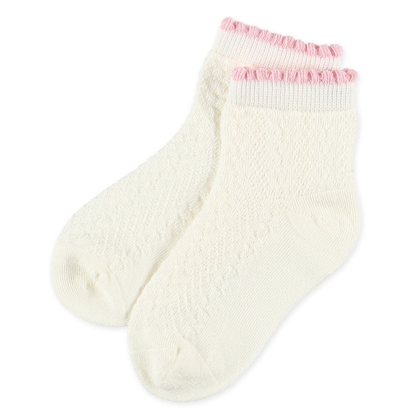 3足組キッズアンクルソックス（レース・リボン）