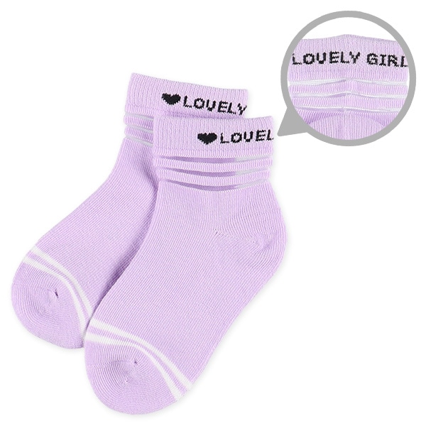 3足組キッズアンクルソックス（シースルー・ボーダー）