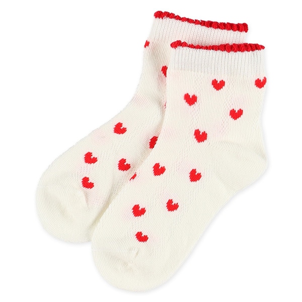 3足組キッズアンクルソックス（ハート）