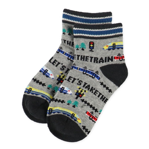 3足組キッズアンクルソックス（電車）