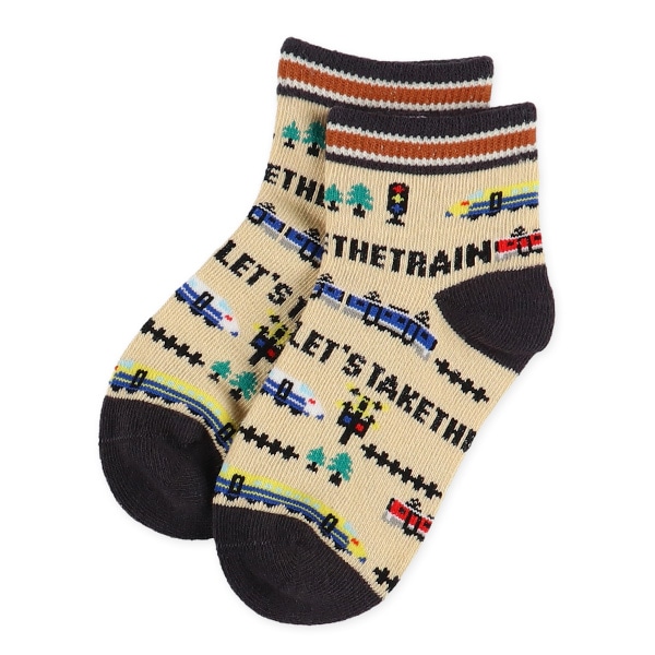 3足組キッズアンクルソックス（電車）