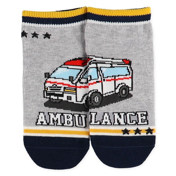 3足組キッズアンクルソックス（はたらくのりもの）