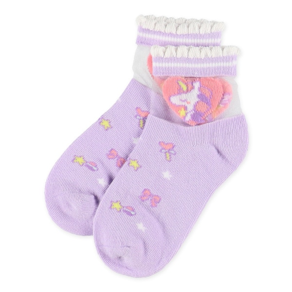 3足組キッズアンクルソックス（シアーユニコーン）
