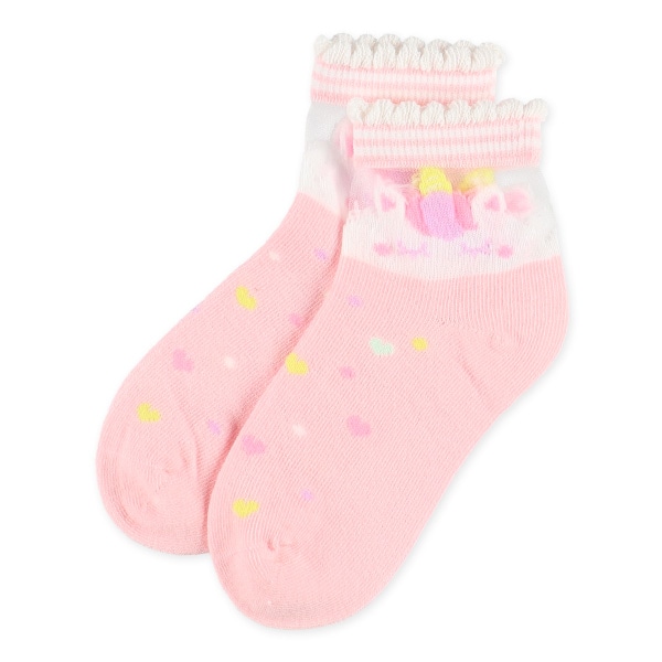 3足組キッズアンクルソックス（シアーユニコーン）