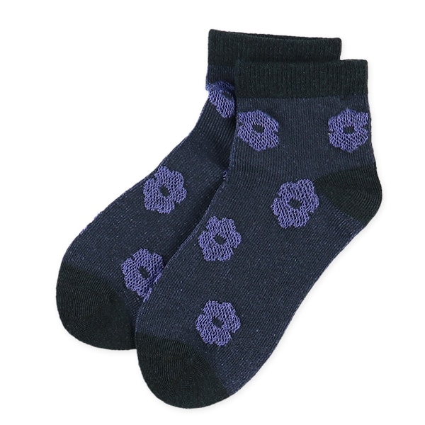 3足組キッズアンクルソックス（花柄）