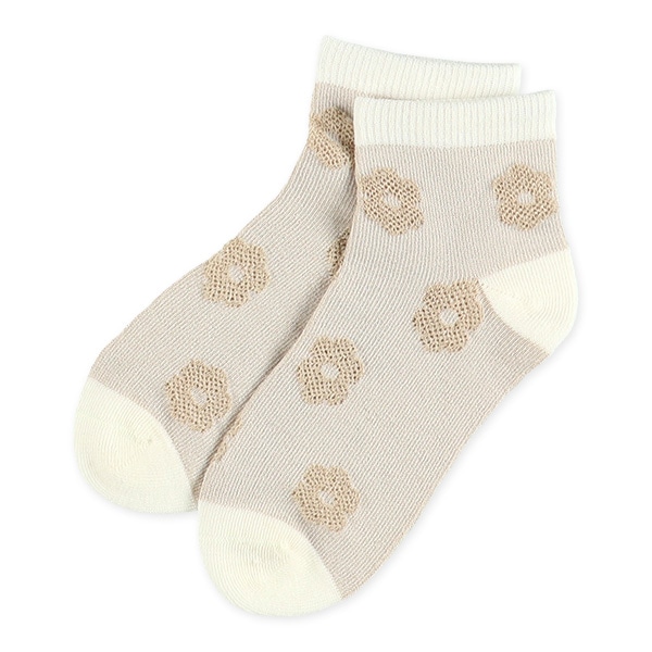 3足組キッズアンクルソックス（花柄）