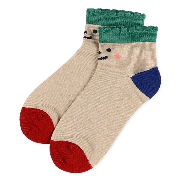 3足組キッズアンクルソックス（フェイス）