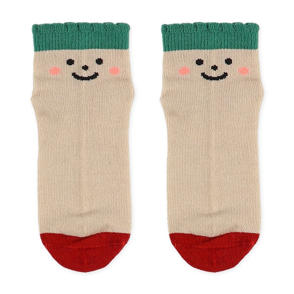 3足組キッズアンクルソックス（フェイス）