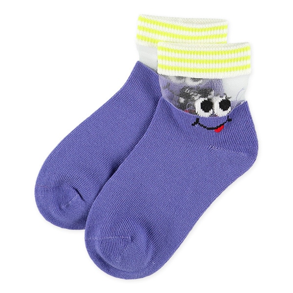 3足組キッズアンクルソックス（シアー・モンスター）