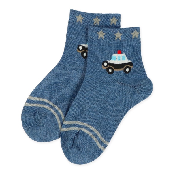 3足組キッズアンクルソックス（くるま）