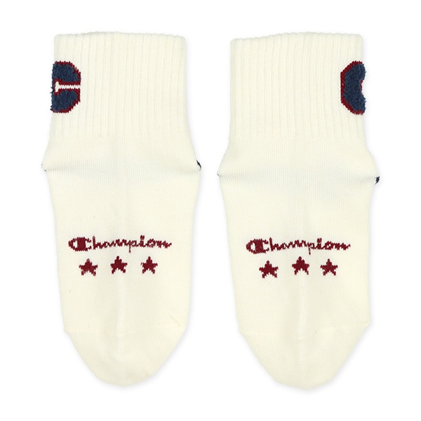 Champion）3足組キッズショート丈ソックス（ロゴ）