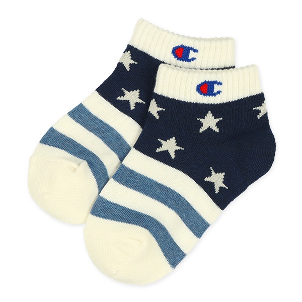 Champion）3足組キッズローカットソックス（ライン星）