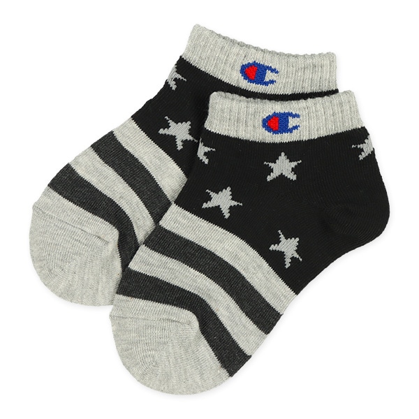 Champion）3足組キッズローカットソックス（ライン星）