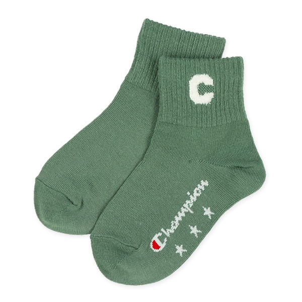 Champion）3足組キッズショート丈ソックス（カラーロゴ）