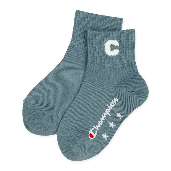 Champion）3足組キッズショート丈ソックス（カラーロゴ）