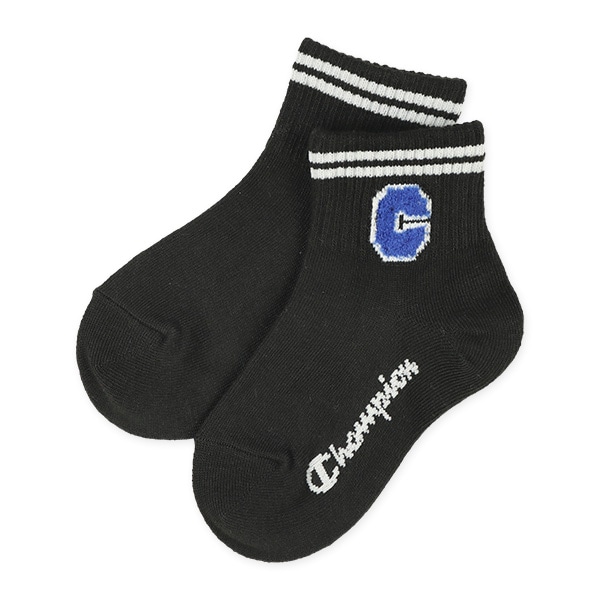 Champion）3足組キッズローカットソックス（ラインロゴ）