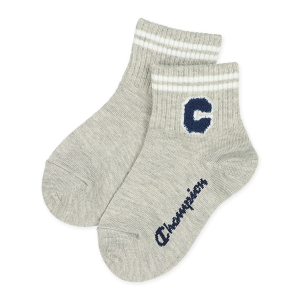 Champion）3足組キッズローカットソックス（ラインロゴ）