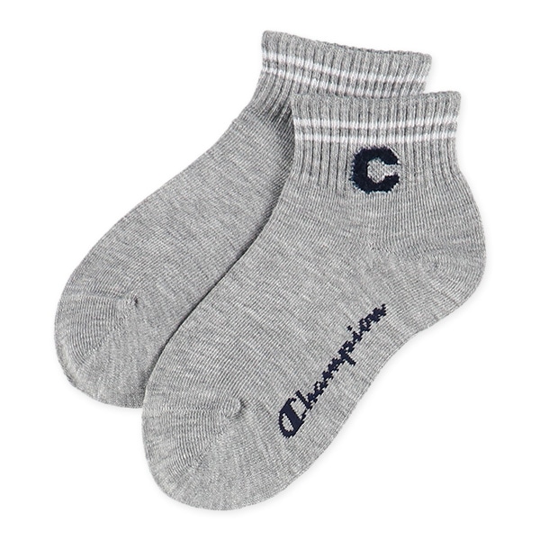 Champion）3足組キッズローカットソックス（ラインロゴ）