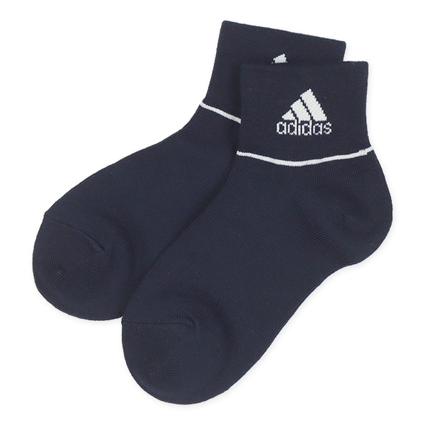 adidas）3足組キッズローカットソックス（ロゴライン）