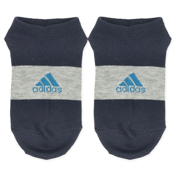 adidas）3足組キッズローカットソックス（ロゴ切り替え）
