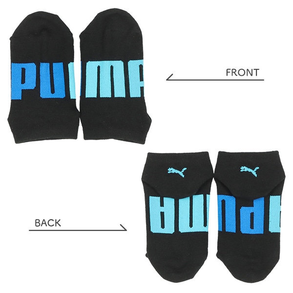 PUMA）3足組キッズローカットソックス（足底ロゴ）