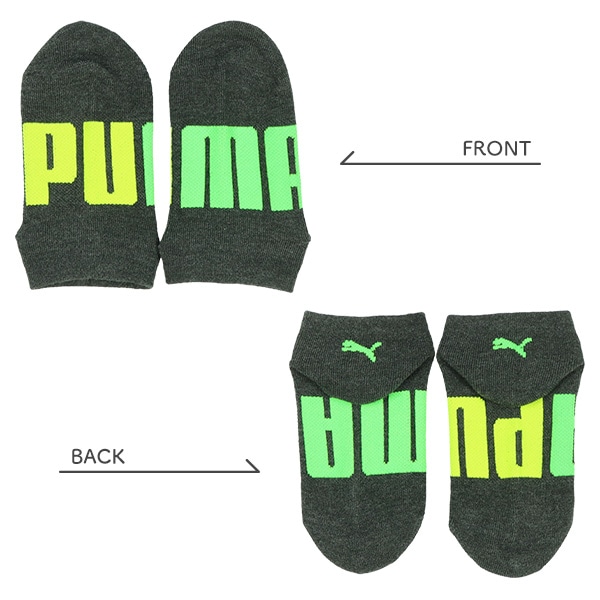 PUMA）3足組キッズローカットソックス（足底ロゴ）