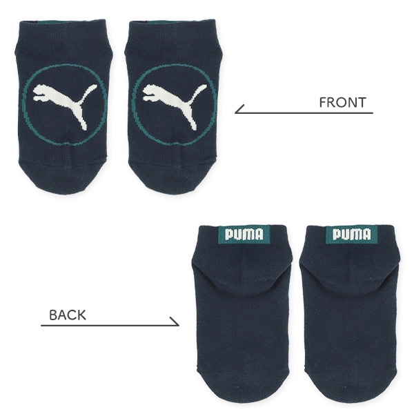 PUMA）3足組キッズローカットソックス（フロントロゴ）