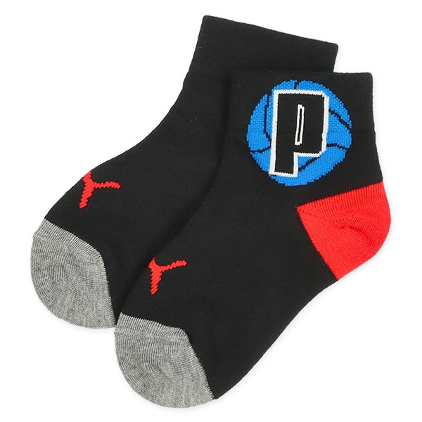 PUMA）3足組キッズアンクルソックス（かかとカラー）
