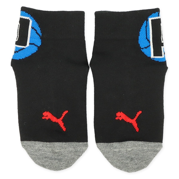 PUMA）3足組キッズアンクルソックス（かかとカラー）