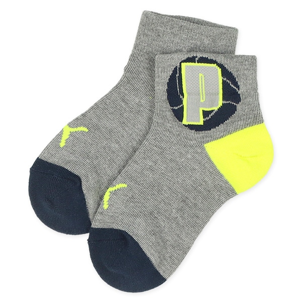 PUMA）3足組キッズアンクルソックス（かかとカラー）