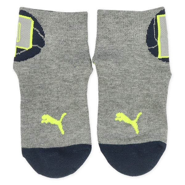 PUMA）3足組キッズアンクルソックス（かかとカラー）