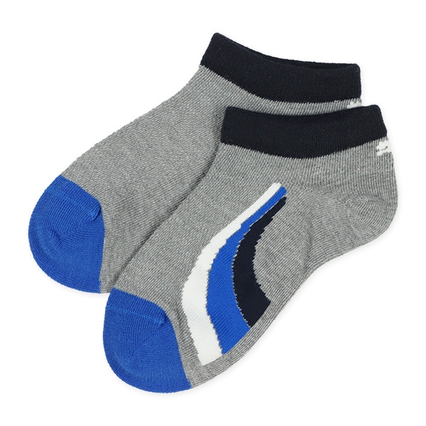 PUMA）3足組キッズローカットソックス（カラフルロゴ）