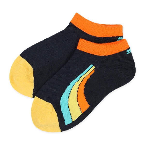 PUMA）3足組キッズローカットソックス（カラフルロゴ）