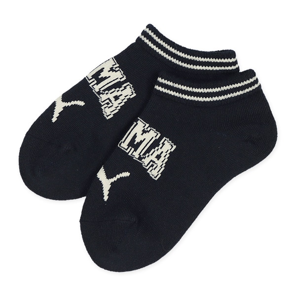 PUMA）3足組キッズローカットソックス（ライン）