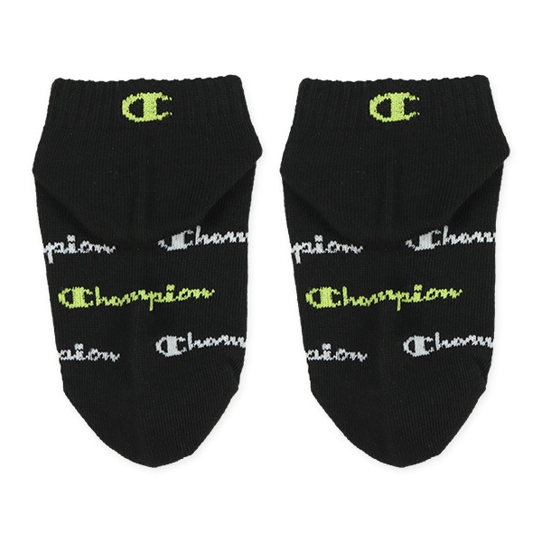Champion）3足組キッズローカットソックス（カラー総ロゴ）