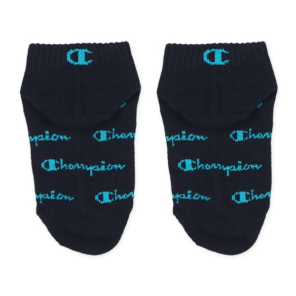 Champion）3足組キッズローカットソックス（カラー総ロゴ）