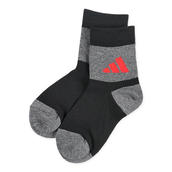 adidas）3足組キッズクルーソックス（ロゴ）