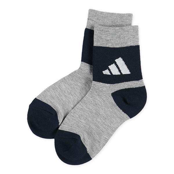 adidas）3足組キッズクルーソックス（ロゴ）