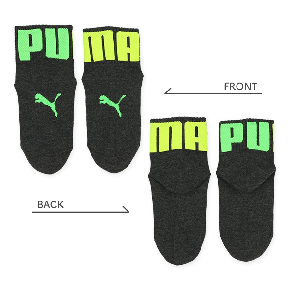 PUMA）3足組キッズローカットソックス（ビッグロゴ）