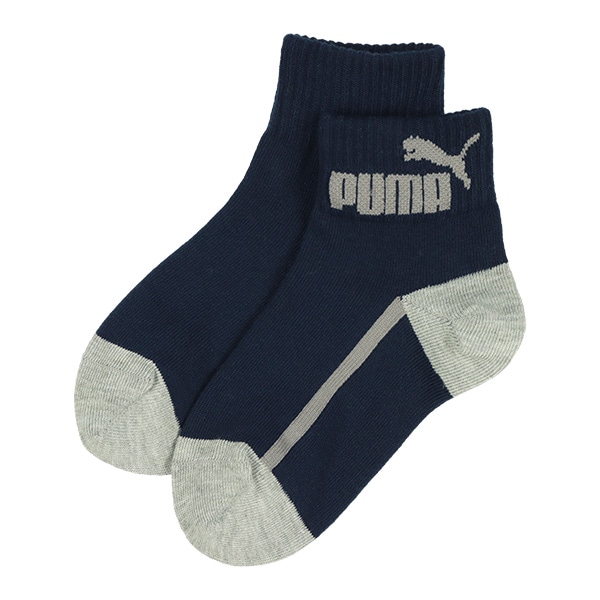 PUMA）3足組キッズローカットソックス（サイドライン）