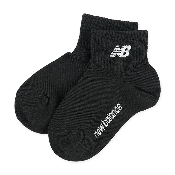 NewBalance）3足組キッズローカットソックス（ブラック）
