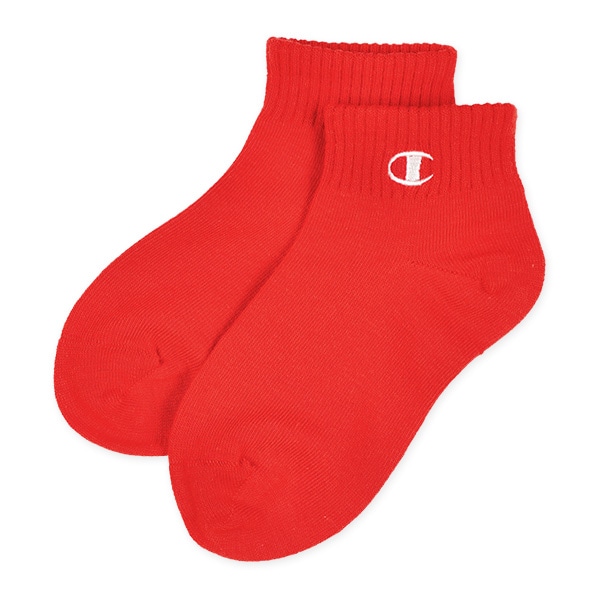Champion）3足組キッズローカットソックス（カラー刺繍）