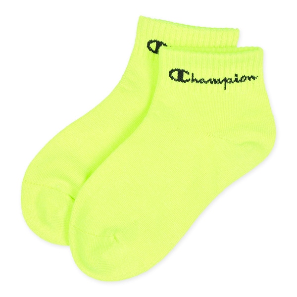 Champion）3足組キッズローカットソックス（蛍光）