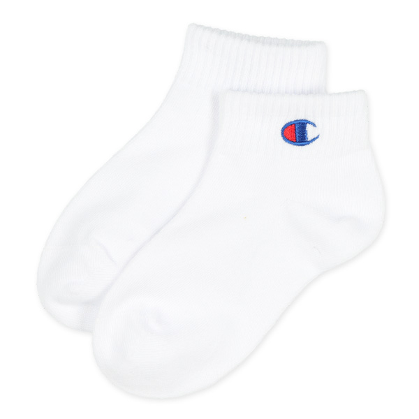 Champion）3足組キッズローカットソックス（無地刺繍）