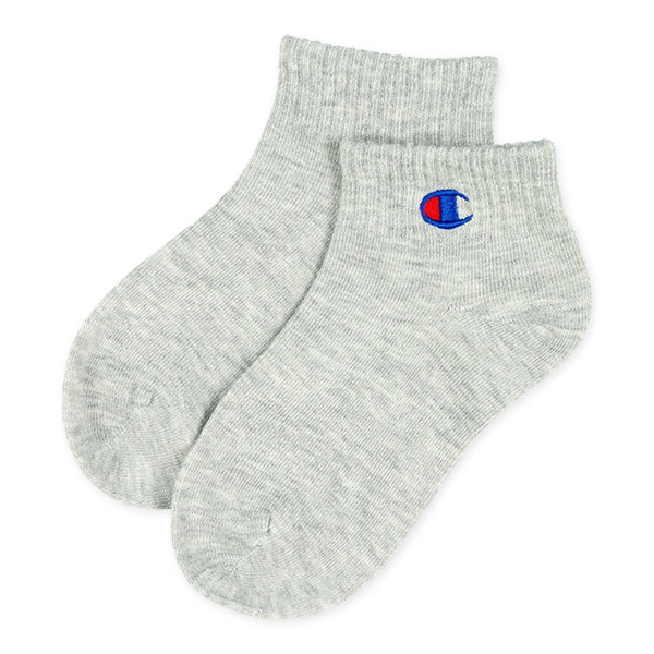 Champion）3足組キッズローカットソックス（無地刺繍）