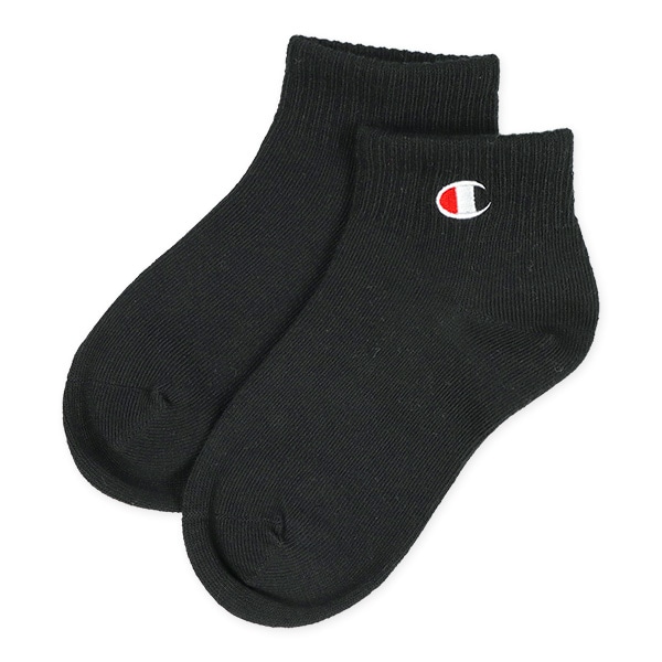 Champion）3足組キッズローカットソックス（無地刺繍）