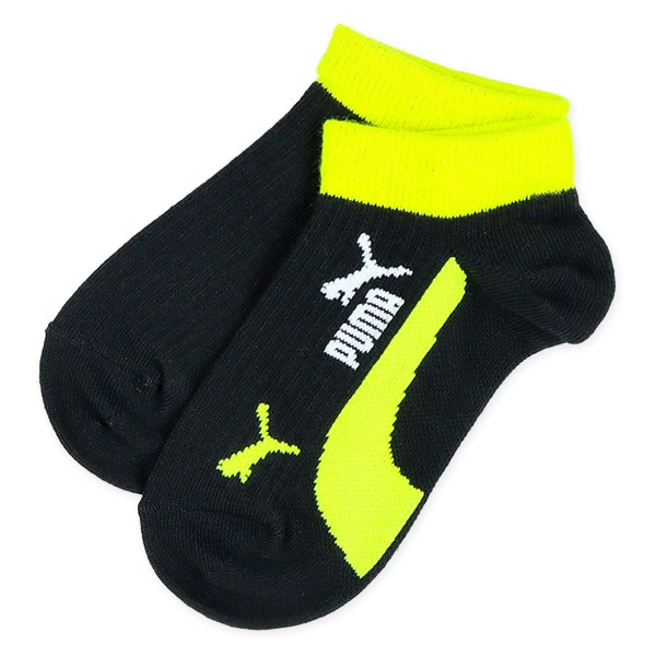 PUMA）3足組キッズローカットソックス（カラーロゴ）