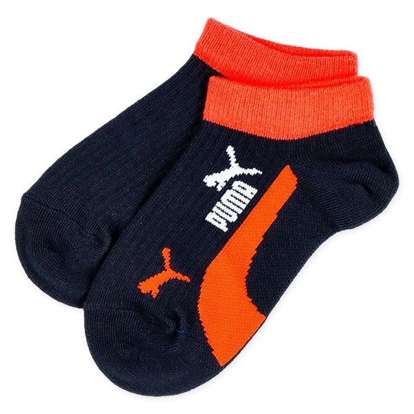 PUMA）3足組キッズローカットソックス（カラーロゴ）