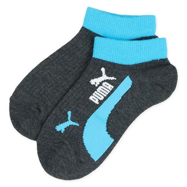PUMA）3足組キッズローカットソックス（カラーロゴ）